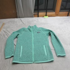 Patagonia Better Sweater Jacket Girls Large Aqua Fleece Full Zip Outerwear WARM