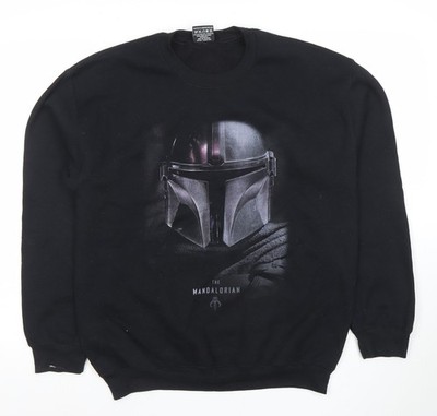 Absolute Cult Herren Schwarz The Mandalorian Pullover Sweatshirt M