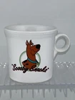 1998 Scooby-Doo Fiesta Ware Coffee Mug Porcelain Ring Handle White Fathers Day