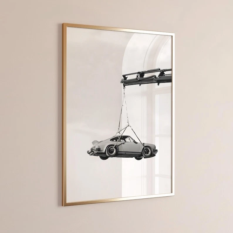 Porsche 911 Poster, Vintage Porsche Print, Porsche Wall Art, Classic Car Posters - Image 3 of 4