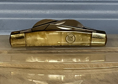 Munich Ironworks OH-CP Owl Head Golden Abalone Pearl Scales 4 Blade Pocket Knife