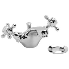 Heritage 1 Taphole Basin Mixer Tap With Pop Up Waste Chrome THRC04