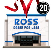 Ross Acrylic Christmas Ornament Retail Store Shopping Fashion Bargain Gift 022