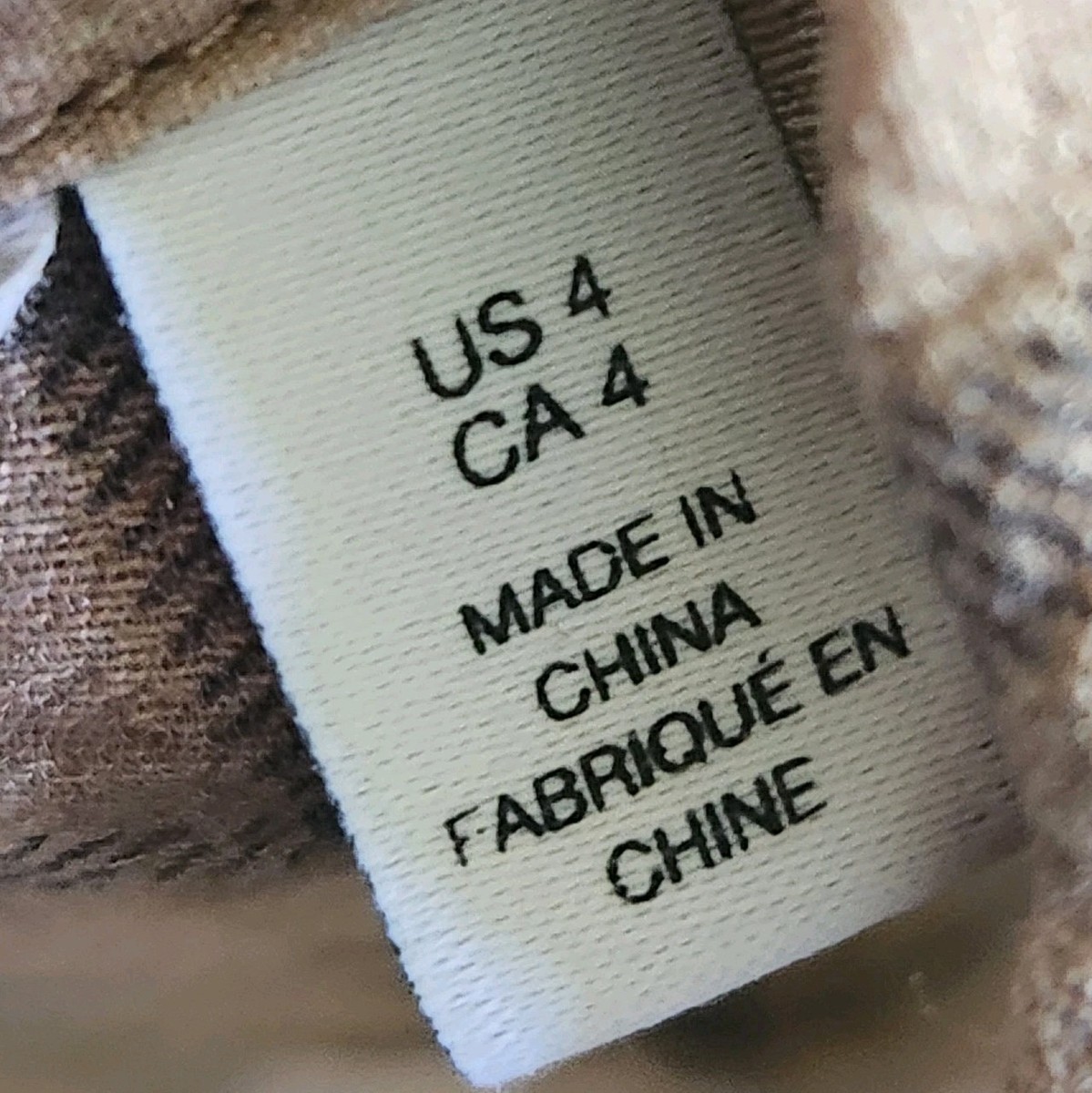 & Other Stories Los Angeles Atelier Women's Tan Beige Plaid Shirt Size 4 View 4