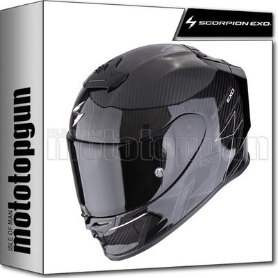 SCORPION FULL FACE MOTORCYCLE HELMET EXO-R1 EVO CARBON AIR CYNERGY BLACK WHITE L