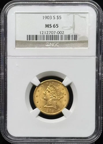 1903 S Liberty Head Gold Half Eagle NGC MS-65