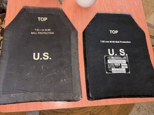 Strike Face Plates LARGE Ceramic Tactical Body Armor Set of 2