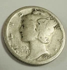 1925-S Mercury Dimes~Very Good Details With Full Date & Mint Mark #MD 1925-S FDM