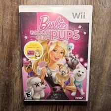 Barbie: Groom and Glam Pups (Nintendo Wii, 2010) **TESTED** Case & Disc