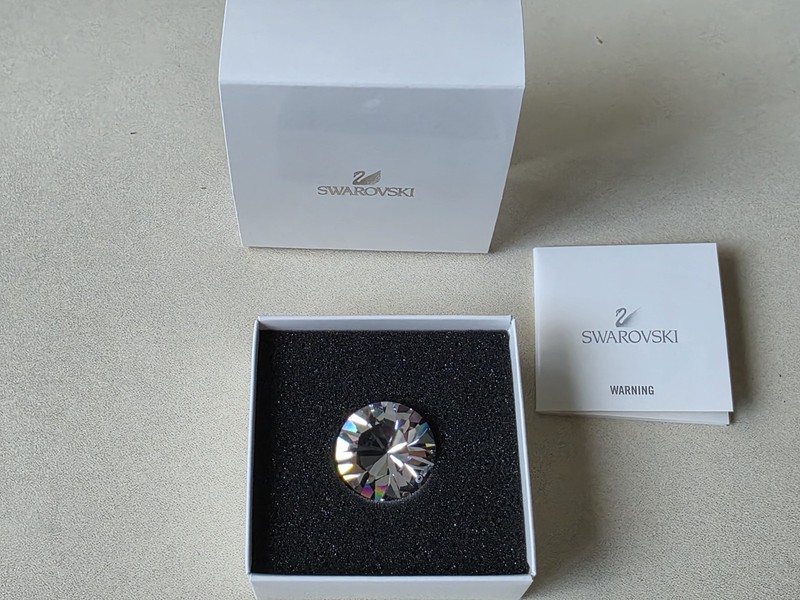 Swarovski Clear Crystal Dimond Shape Bead Large. New In Box. Figurine 