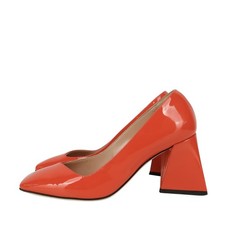 Pollini Damen Schuhe Pumps Gr. 37 Rot Leder High Heels Stilettos
