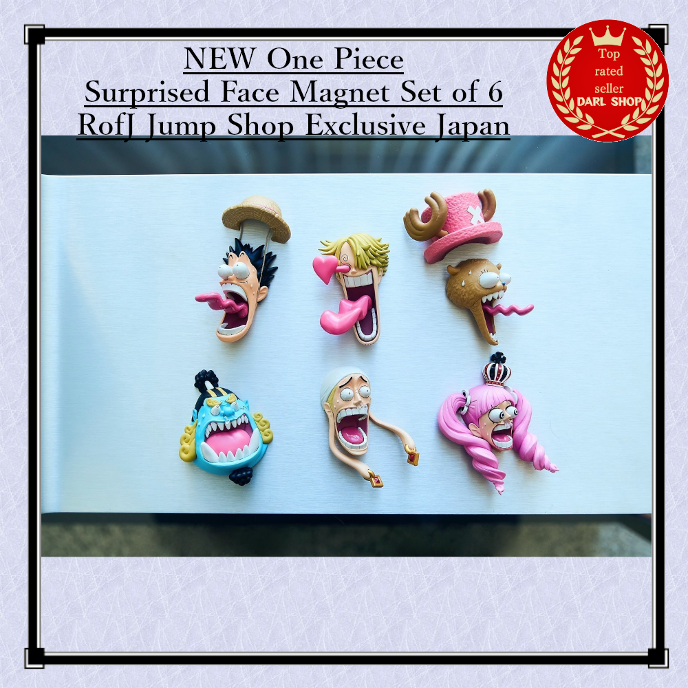 NEW One Piece Surprised Face Magnet Set of 6 RofJ Jump Shop