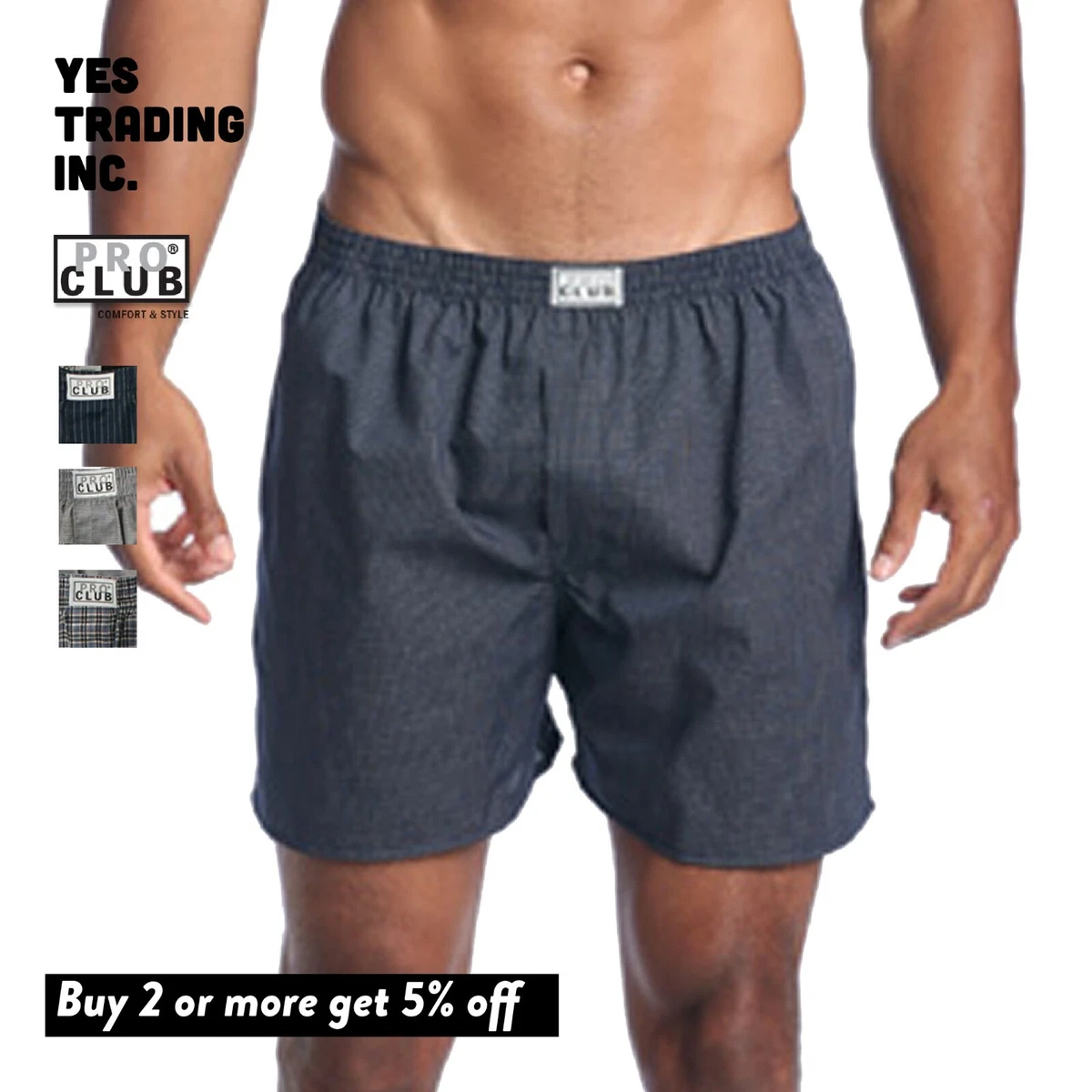 Pro Club Boxer Shorts Underwear for Men for sale | eBay
