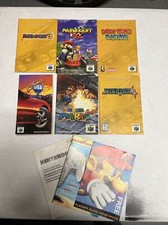 Nintendo N64 Lot Of 6 Manuals Mariokart Mario Party 3 Mario 64 Starfox Cruisin