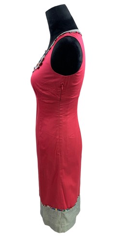 Boden UK6 US2 Pink Knee Length Sleeveless Sheath Dress Keyhole Neckline - Picture 4 of 12