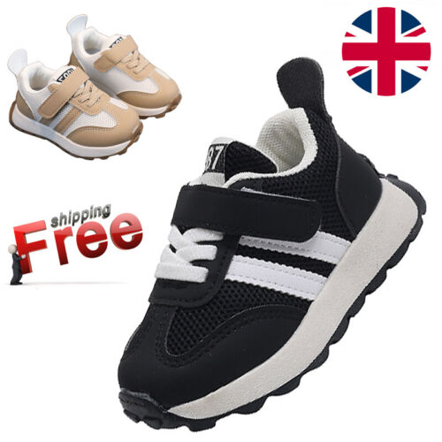 Kids Trainers Boys Girls Running Mesh Sports Shoes Gym School Sneakers Size - Picture 1 of 10