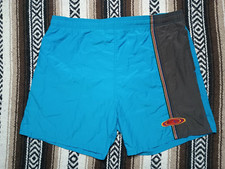 90s Ocean Pacific Board Shorts vtg Surf Beach turquoise swim liner L/XL OP trunk