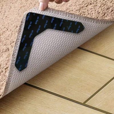 8pcs Non-Slip Rug Grippers   Secure Corners & Prevent Carpet Curling - NEW