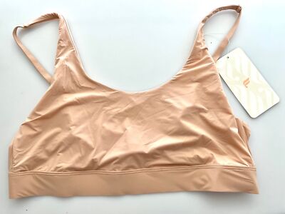 Fabletics Naked Feel Scoop Neck Bralette, Large , Nude, NEW