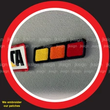 Tri Color Embroidered Patch