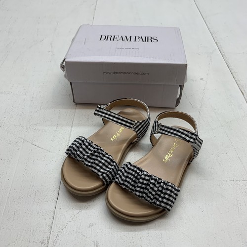 Dream Pairs Girls black plaid sandals size 4