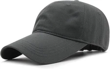 3.5" Long Bill Oversize Baseball Cap Men Plain Twill Cotton Dad Hat M/L/XL/XXL