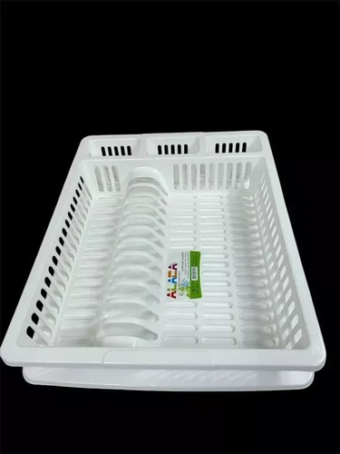 Plastic Kitchen Sink Plate Cup Cutlery Dish Drainer Holder Rack With Drip Tray - Picture 24 of 29