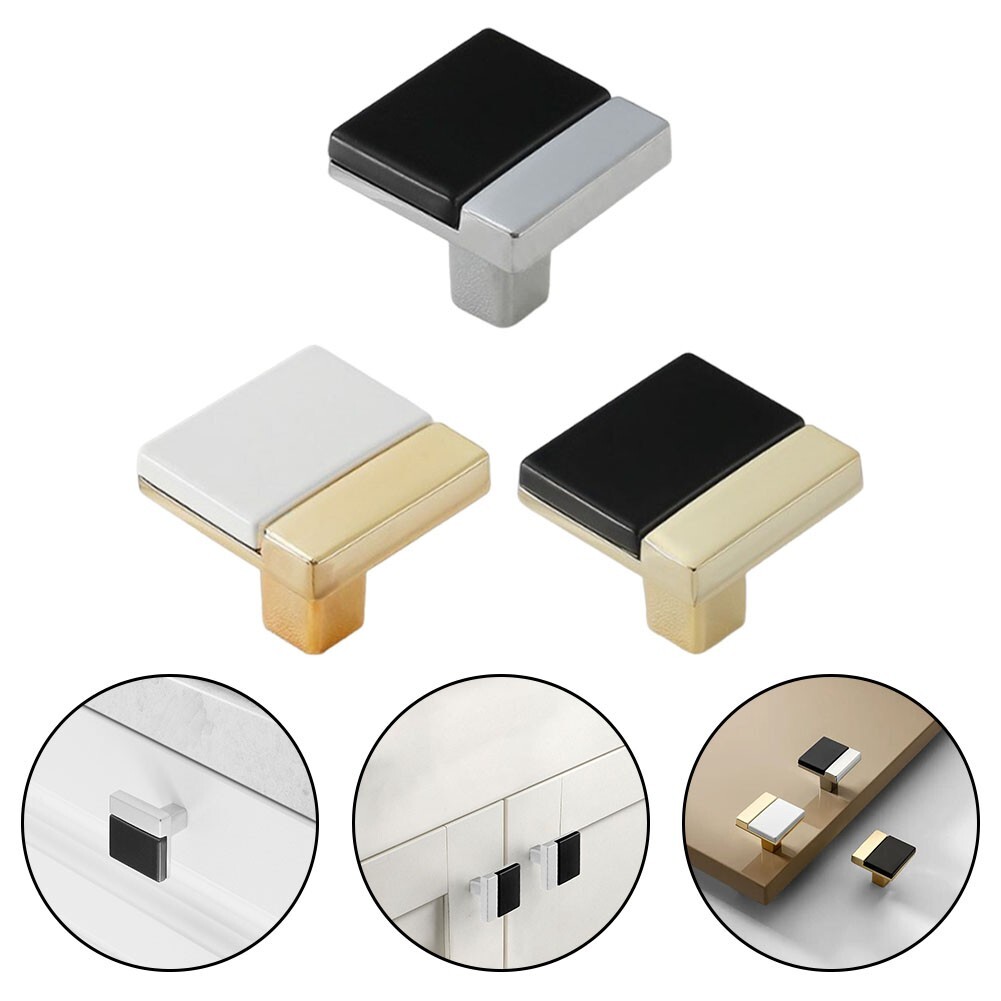 1pc Zinc Alloy Stylish Color Matching Kitchen Cabinet Drawer Dresser Door Handle