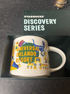 2024 Universal Studios Orlando Resort Starbucks Discovery Series Tasse NEU 14oz