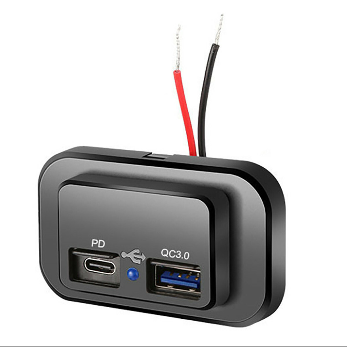 Presa USB Per Moto Con Caricatore Rapido QC3.0 E PD, 30W, 2 Porte (USB-A + USB-C), Impermeabile, Per Manubrio (diametro 1.9-2.5 Cm). - 2