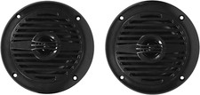 Pair MS40B Black 4" 200 Watt Marine Boat Speakers Compact and Powerful