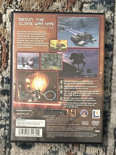 Ps2 PlayStation 2 Star Wars Clone Wars Game Complete 2002 - Picture 2 of 3