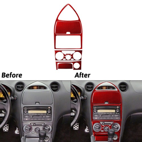 Juego completo de molduras de cubierta interior de fibra de carbono roja de 18 piezas para Toyota Celica 2000-05 - Imagen 3 de 14