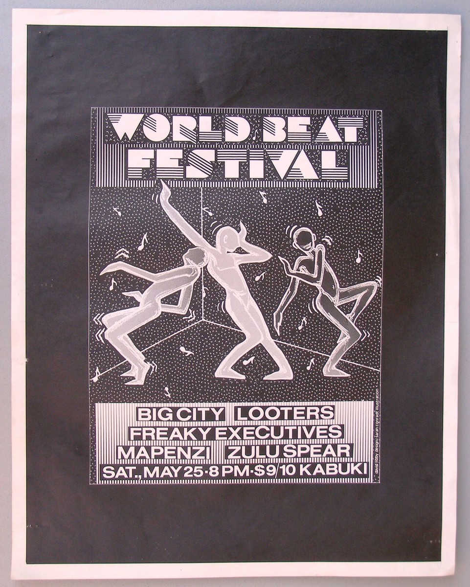 1985 World Beat Festival Poster: Big City, Looters, Freaky