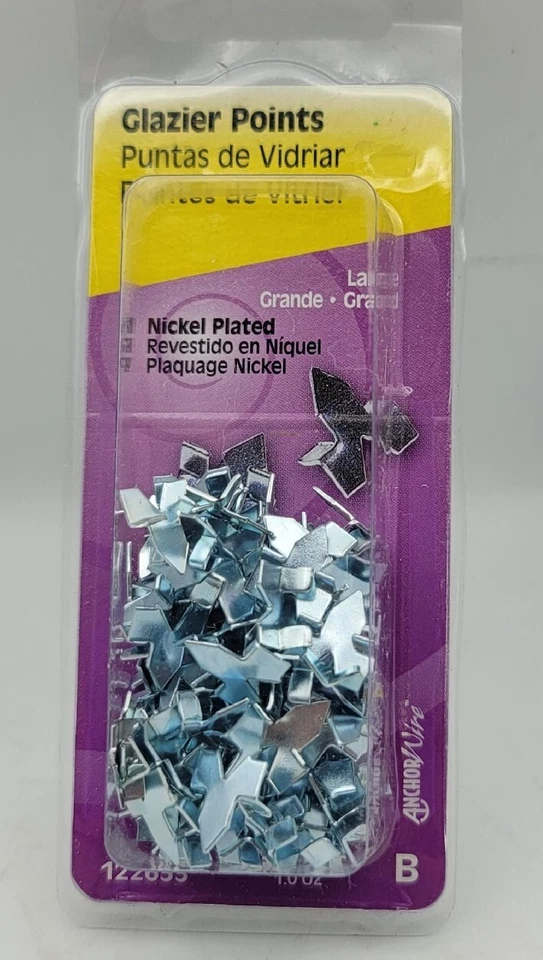 (5 Packs) Hillman Large Glazier Points Nickel Plated No. 122633 - Image 2 of 4