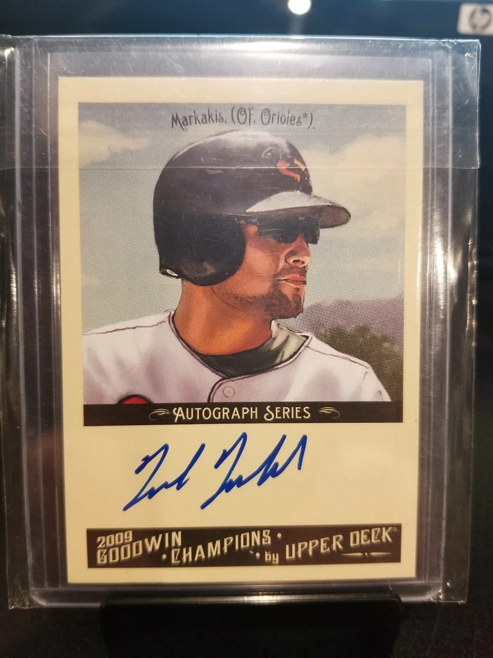 2009 NICK MARKAKIS AUTO UPPER DECK 2009 GOODWIN CHAMPIONS #A-NM PRISTINE. - Image 4 of 4