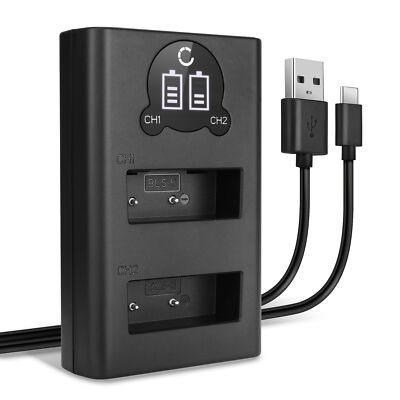 USB Dual Ladegerät für Olympus Pen E-P1 E-600 Stylus 1 Doppelladegerät Ladekabel
