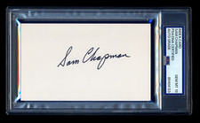 SAM CHAPMAN SIGNED INDEX CARD PSA/DNA GEM MINT 10 PHILADELPHIA COLLEGE FB HOF