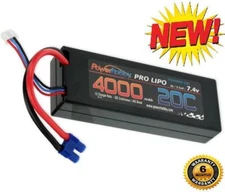 PowerHobby 2S 7.4V 4000mAh 20C Lipo Battery w EC3 Plug Hard Case : Ruckus