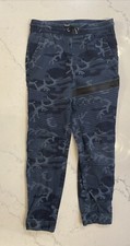 Ring of Fire Boys Camo Pants Large 14 Blue Cargo Casual Stretch Waist