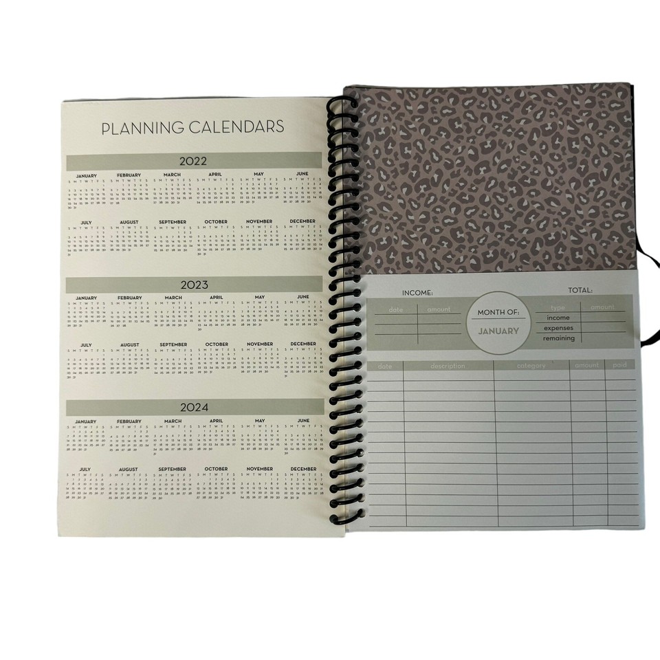 Home Finance Bill Organizer Monthly Budget Planner pockets Animal Print ...