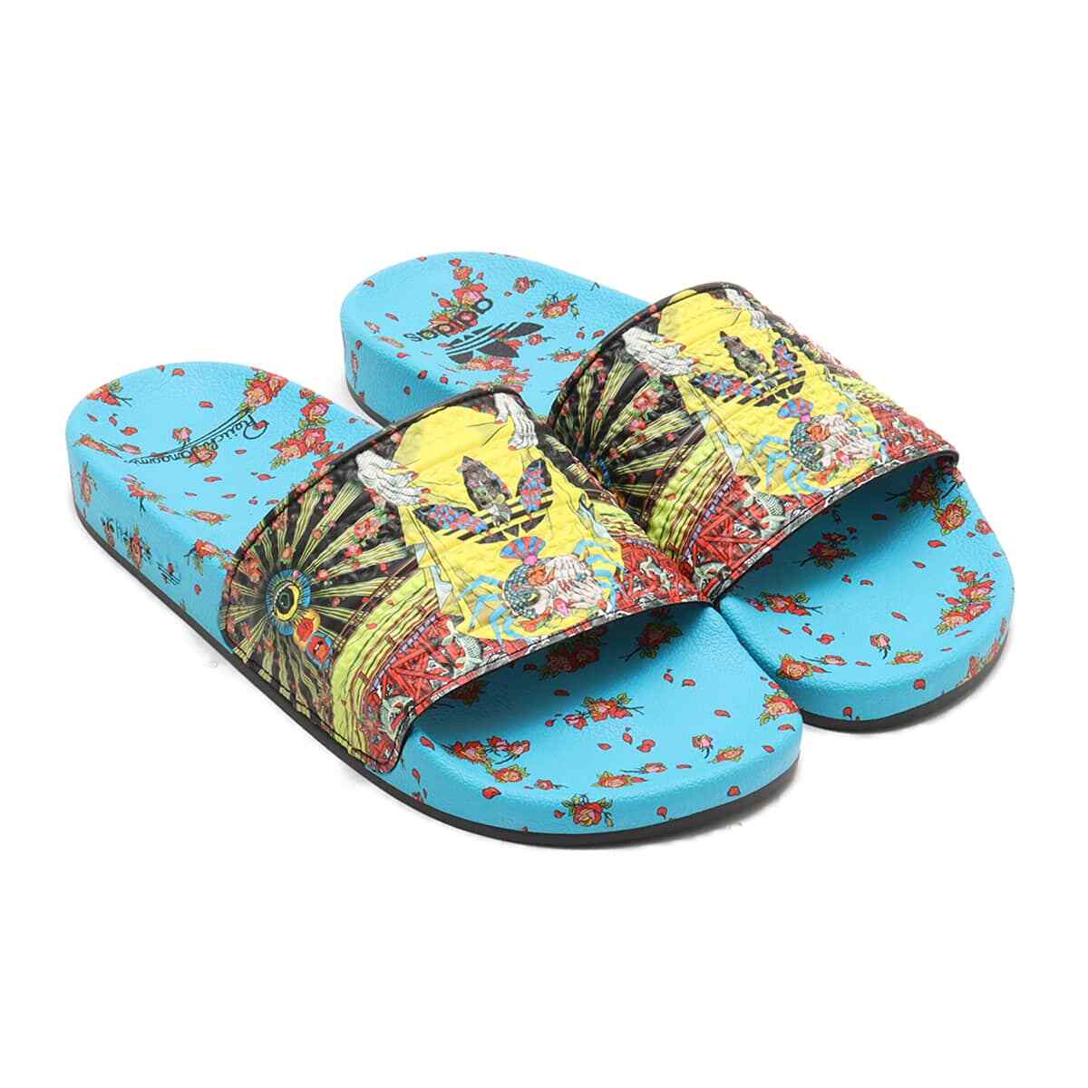 Keiichi Tanaami adidas Adilette Tanaami Signal Cyan IH5964 Keiichi Tanaami adidas Adilette Tanaami Signal Cyan IH5964