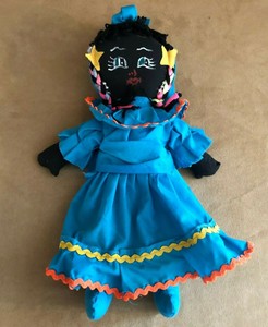 blue dress on dark skin