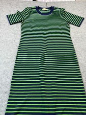Michael Kors Sweater Dress Women's Large Multicolor Striped Tight Knit Pullover