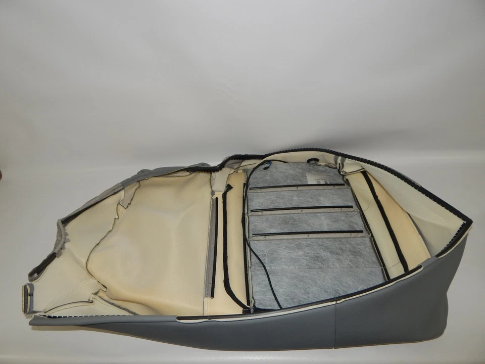 Nuevo OEM 2003-2007 Volkswagen Touareg Asiento Trasero Cojín Cubierta Gris Cuero Foto 2 de 4