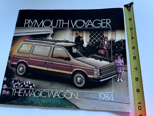 1984 PLYMOUTH VOYAGER SALES BROCHURE IN EXCELLENT CONDITION "THE MAGIC WAGON"