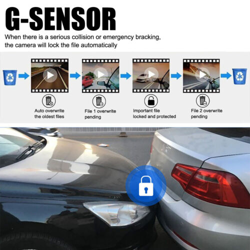 Dash cam 32G Wifi doppio obiettivo 1080P HD 170° registratore DVR auto fotocamera sensore G - Foto 6 di 12