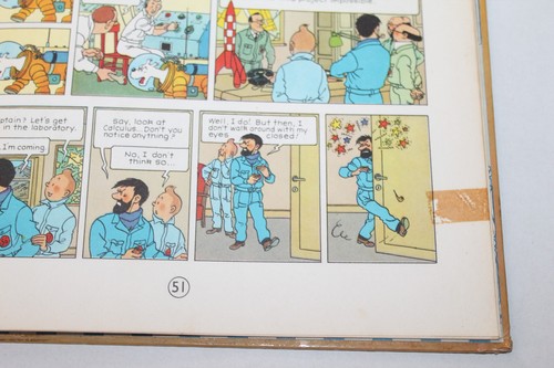 The Adventures of Tintin Destination Moon Golden Press 1960 HC Worn Spine - Imagen 10 de 10