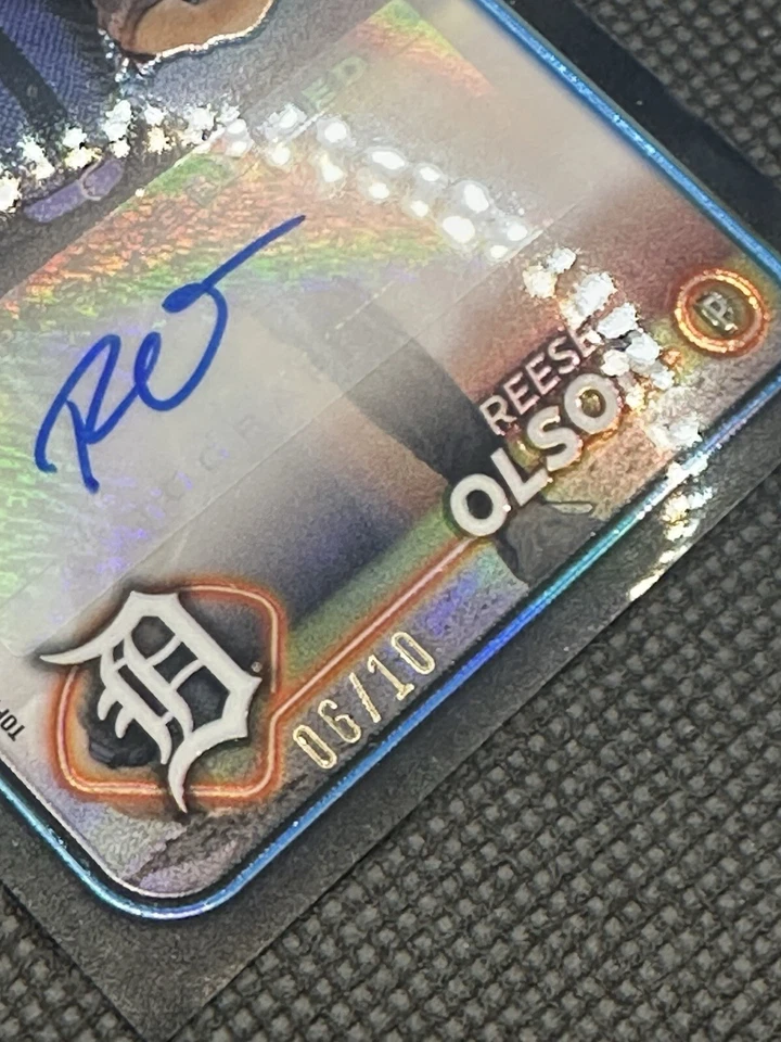 Reese Olson 2024 Topps Chrome Update Rookie Autograph Black Refractor /10 - Image 2 of 4