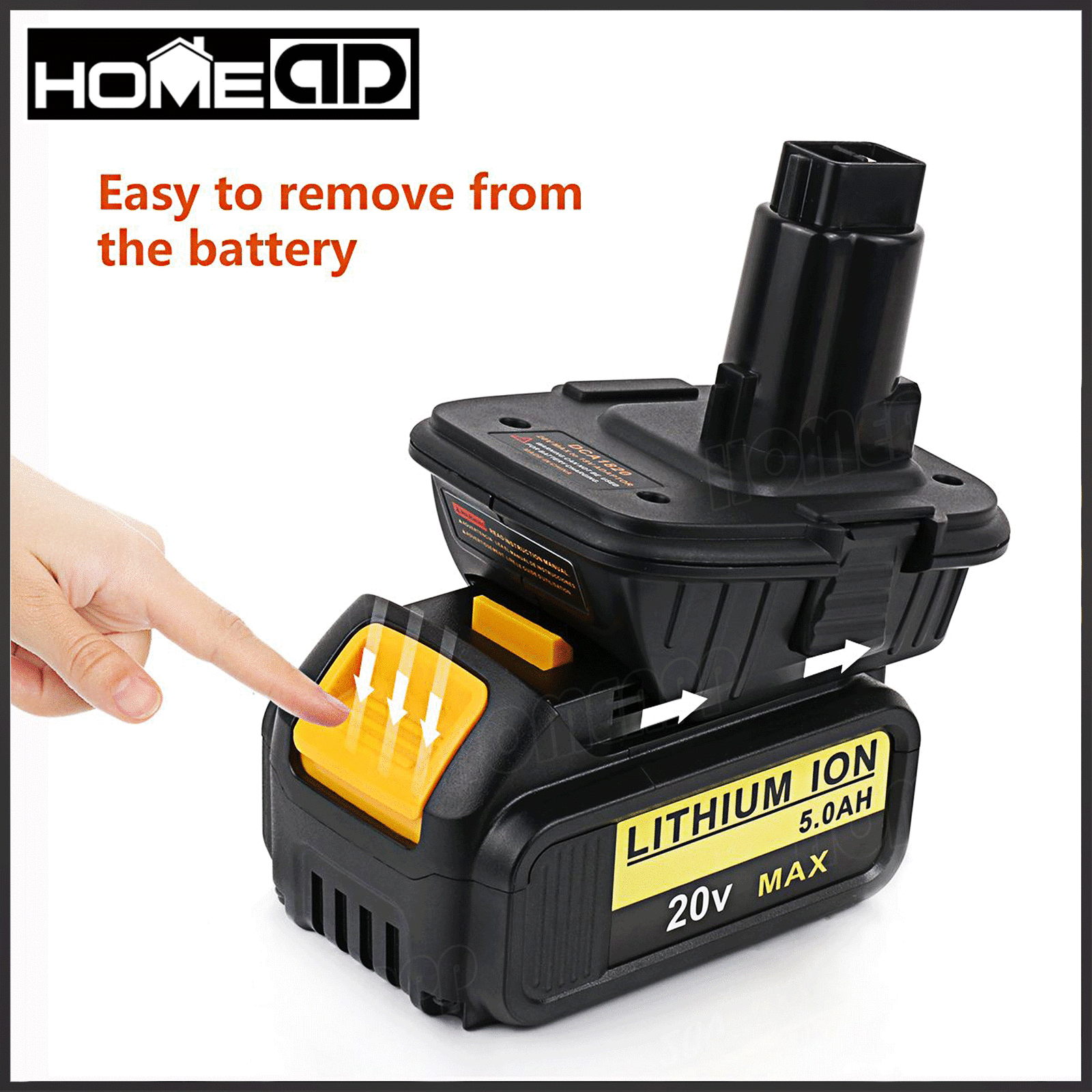 HOMSFOU Ion Battery Adapter Converter Power Connector for Dca1820